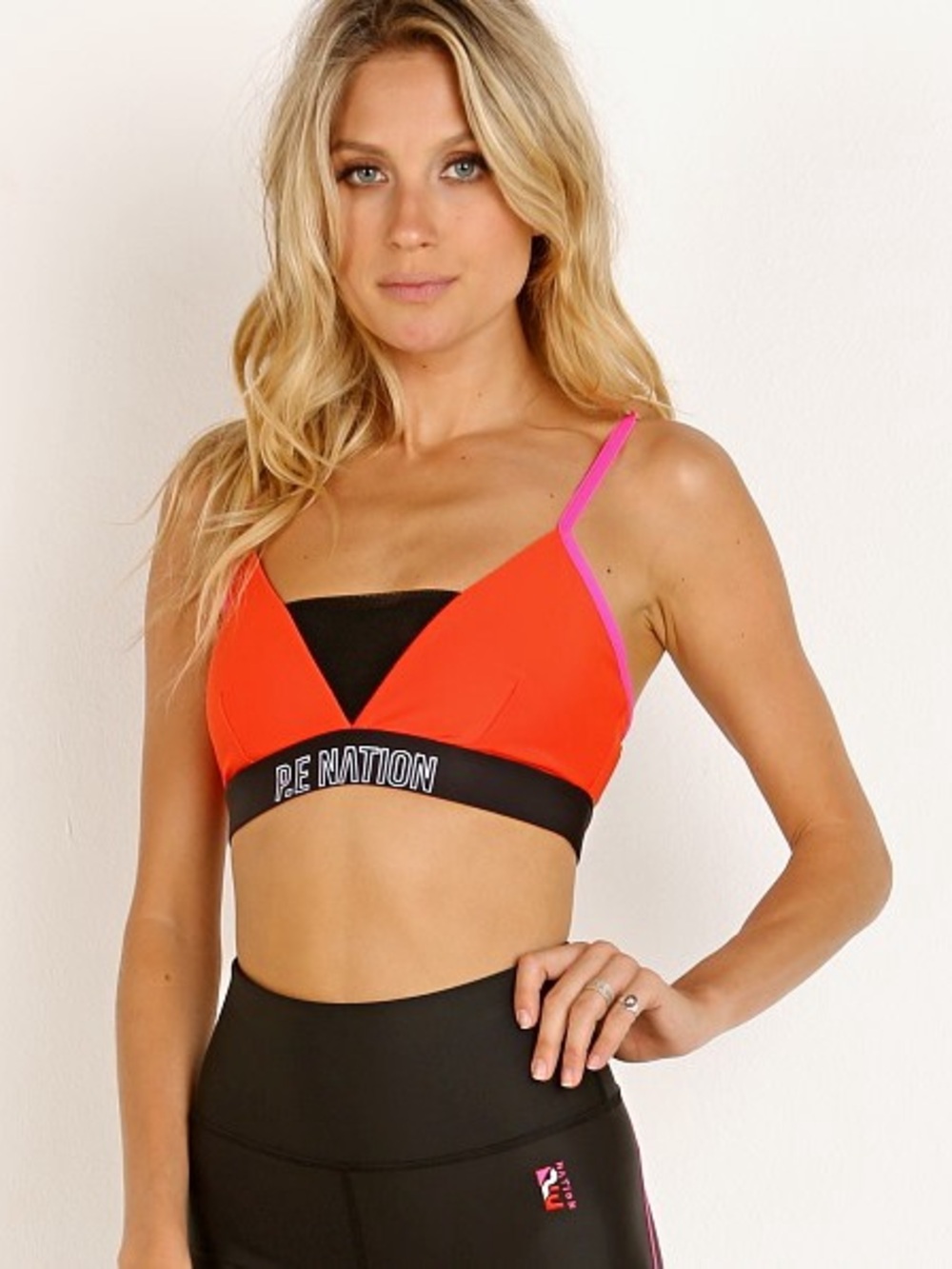 PE NATION Centre Mark Sports Bra Red